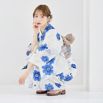 あおさん専用◇花柄浴衣 511R1 浴衣 青地に花柄 綿100% 中国製 | Antique John